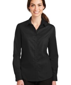 Port Authority® Ladies SuperPro™ Twill Shirt - Image 8