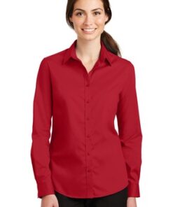 Port Authority® Ladies SuperPro™ Twill Shirt - Image 9