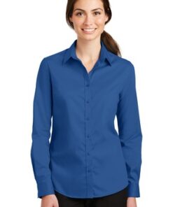 Port Authority® Ladies SuperPro™ Twill Shirt - Image 11