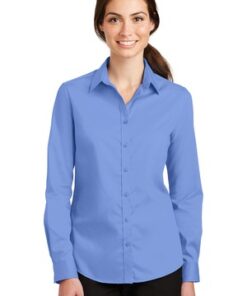 Port Authority® Ladies SuperPro™ Twill Shirt - Image 13