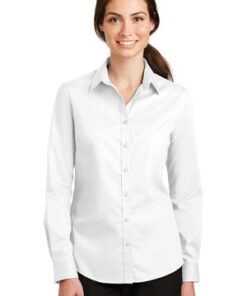 Port Authority® Ladies SuperPro™ Twill Shirt - Image 7