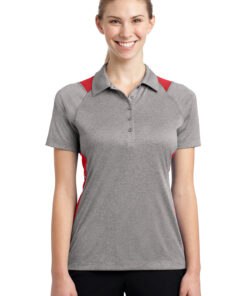 Sport-Tek® Ladies Heather Colorblock Contender™ Polo