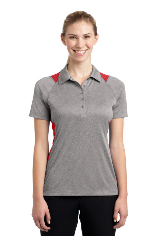 Sport-Tek® Ladies Heather Colorblock Contender™ Polo