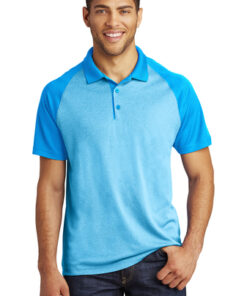 Sport-Tek® PosiCharge® RacerMesh® Raglan Heather Block Polo