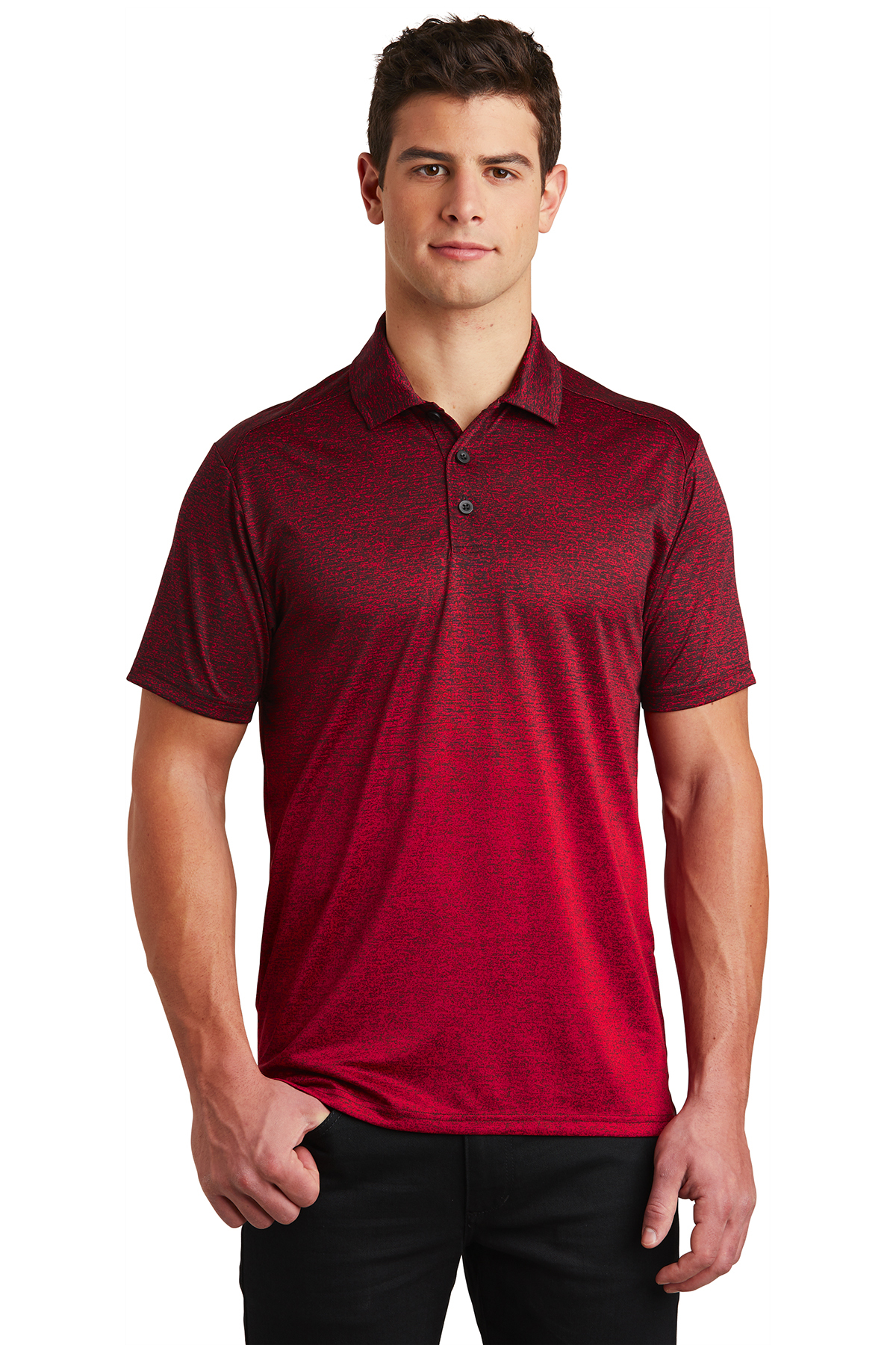 Sport-Tek ® Ombre Heather Polo - Image 4