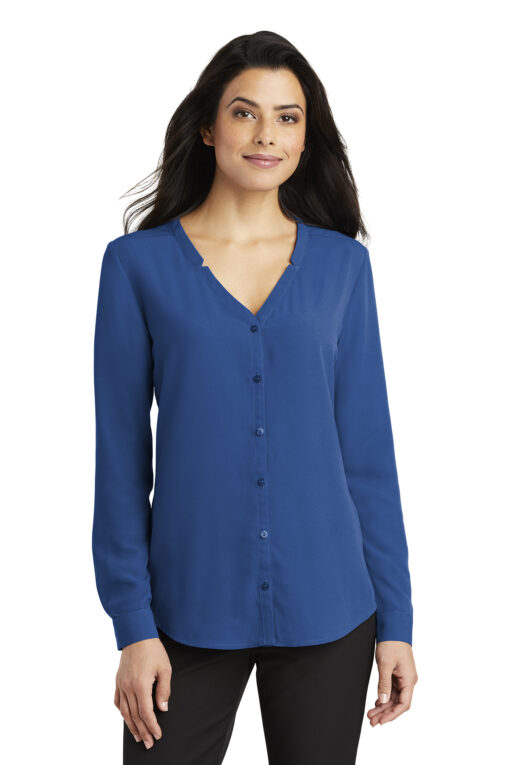Port Authority ® Ladies Long Sleeve Button-Front Blouse