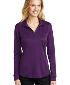 Port Authority ® Ladies Silk Touch™ Performance Long Sleeve Polo - Image 5