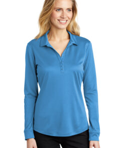 Port Authority ® Ladies Silk Touch™ Performance Long Sleeve Polo - Image 7