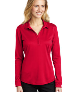 Port Authority ® Ladies Silk Touch™ Performance Long Sleeve Polo - Image 10