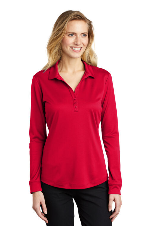 Port Authority ® Ladies Silk Touch™ Performance Long Sleeve Polo - Image 10