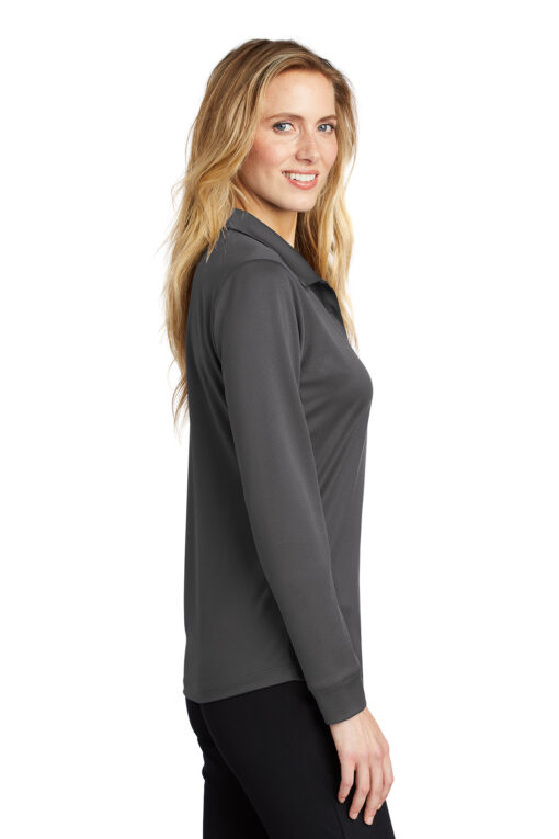 Port Authority ® Ladies Silk Touch™ Performance Long Sleeve Polo - Image 3