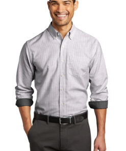 Port Authority® SuperPro™ Oxford Stripe Shirt