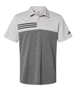 Adidas - Heathered Colorblock 3-Stripes Sport Shirt - Image 5