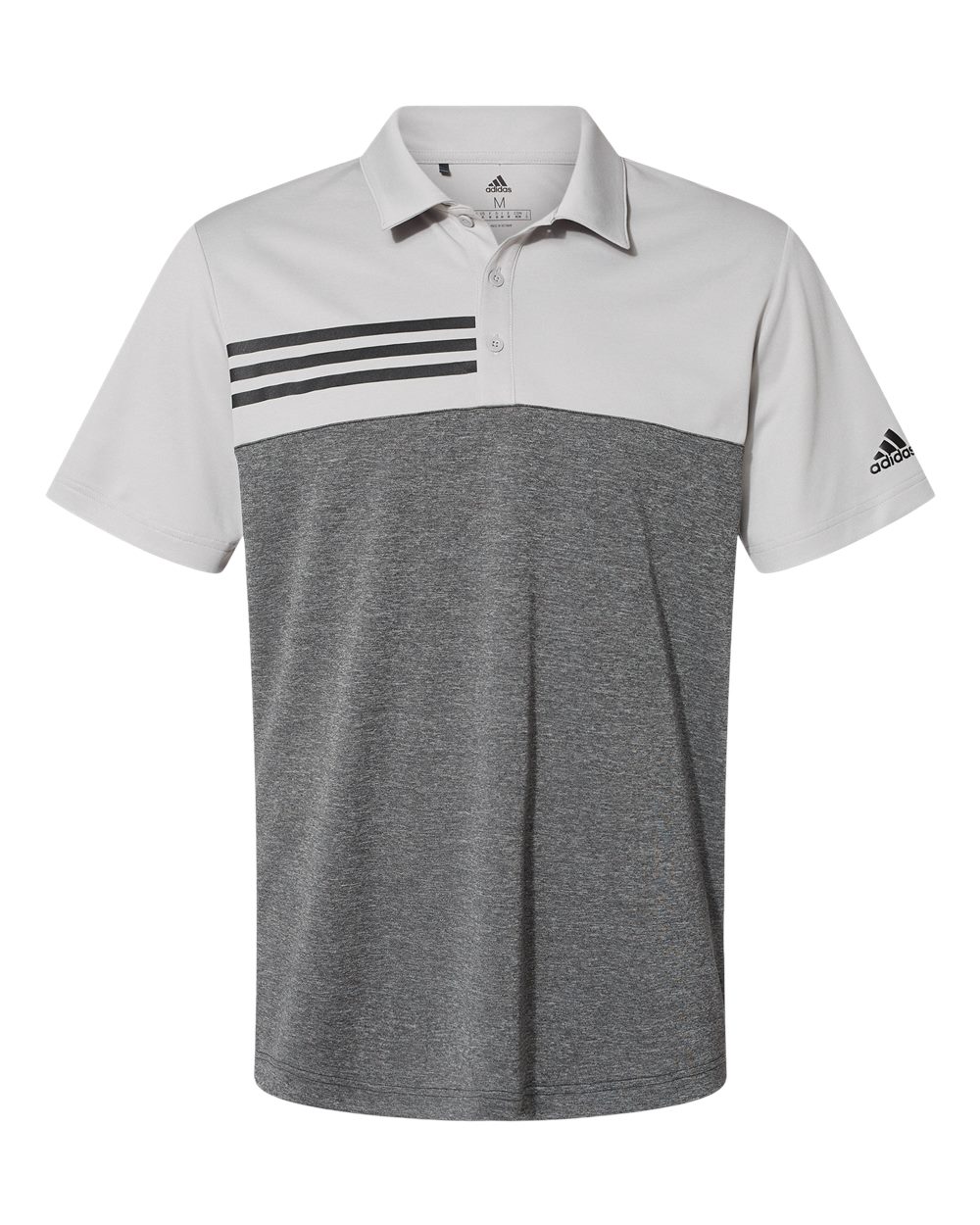 Adidas - Heathered Colorblock 3-Stripes Sport Shirt - Image 5