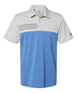 Adidas - Heathered Colorblock 3-Stripes Sport Shirt - Image 6