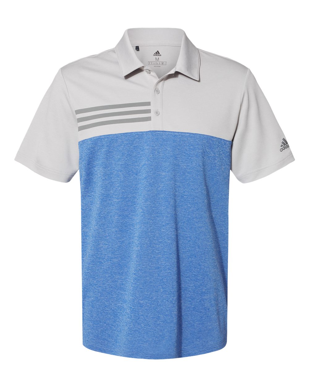 Adidas - Heathered Colorblock 3-Stripes Sport Shirt - Image 6