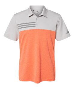 Adidas - Heathered Colorblock 3-Stripes Sport Shirt - Image 1