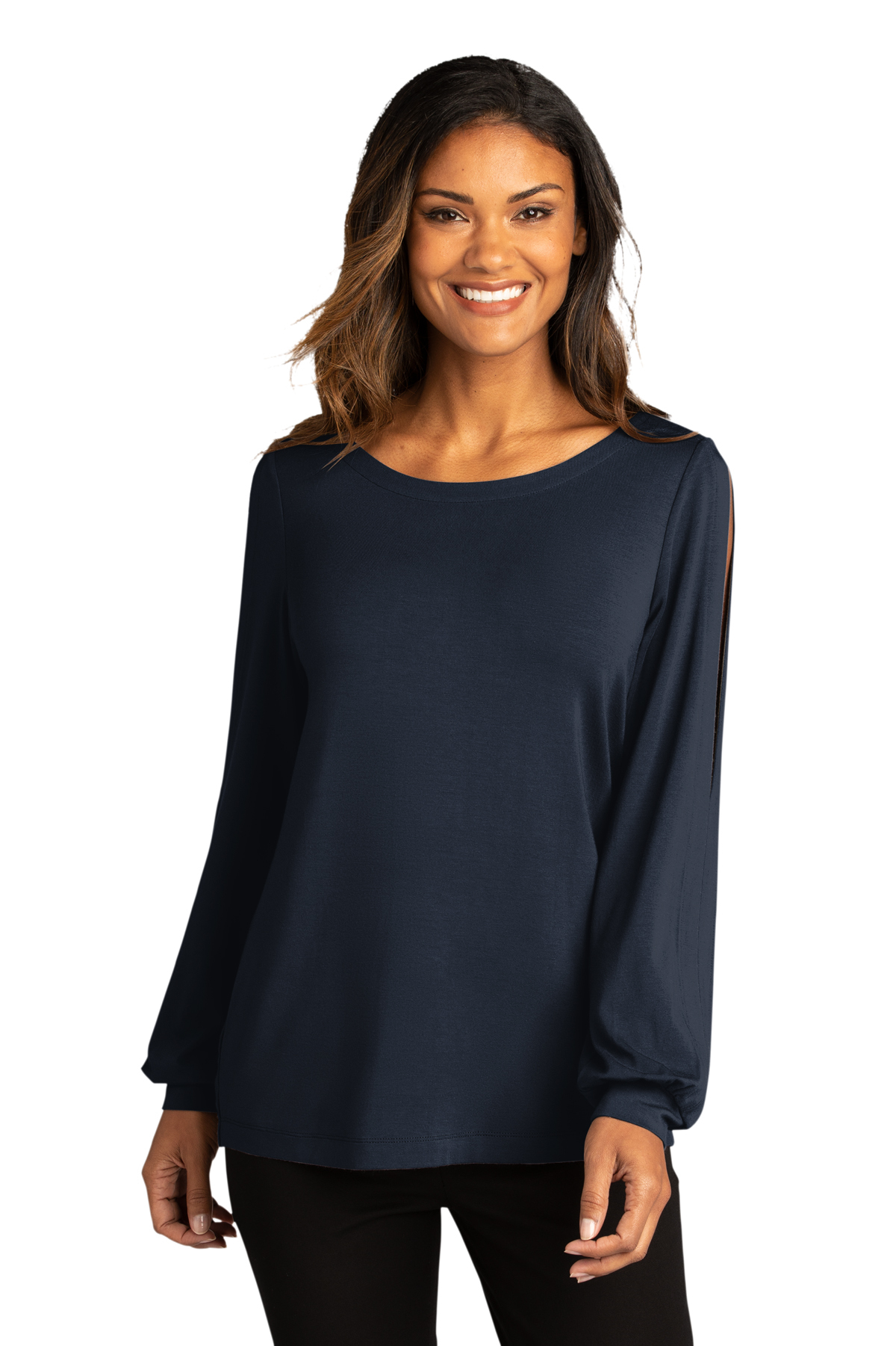 Port Authority ® Ladies Luxe Knit Jewel Neck Top - Image 1