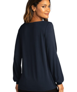 Port Authority ® Ladies Luxe Knit Jewel Neck Top - Image 3