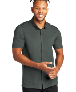 MERCER+METTLE™ Stretch Pique Full-Button Polo