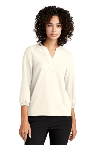 MERCER+METTLE™ Women's Stretch Crepe 3/4-Sleeve Blouse