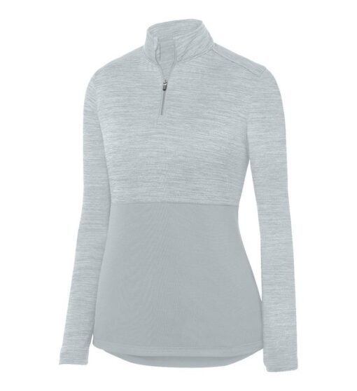 Augusta Sportswear Ladies Shadow Tonal Heather 1/4 Zip Pullover