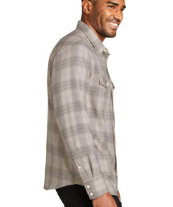 Port Authority® Long Sleeve Ombre Plaid Shirt - Image 3
