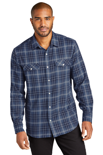 Port Authority® Long Sleeve Ombre Plaid Shirt - Image 5