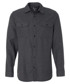 Burnside Long Sleeve Solid Flannel Shirt - Image 5