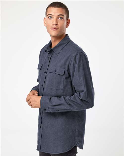 Burnside Long Sleeve Solid Flannel Shirt - Image 3