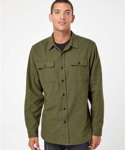 Burnside Long Sleeve Solid Flannel Shirt - Image 4