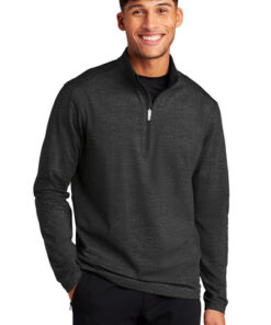Sport-Tek ® Sport-Wick ® Stretch Reflective Heather 1/2-Zip Pullover - Image 4