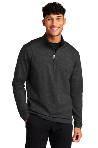Sport-Tek ® Sport-Wick ® Stretch Reflective Heather 1/2-Zip Pullover - Image 4