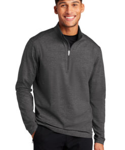 Sport-Tek ® Sport-Wick ® Stretch Reflective Heather 1/2-Zip Pullover - Image 5