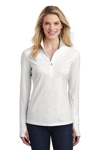 Sport-Tek ® Ladies Sport-Wick ® Stretch Reflective Heather 1/2-Zip Pullover - Image 6