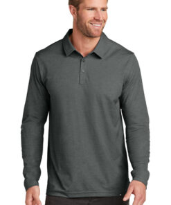 TravisMathew Oceanside Heather Long Sleeve Polo - Image 6