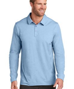 TravisMathew Oceanside Heather Long Sleeve Polo - Image 1