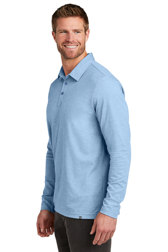 TravisMathew Oceanside Heather Long Sleeve Polo - Image 3