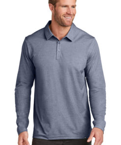 TravisMathew Oceanside Heather Long Sleeve Polo - Image 4
