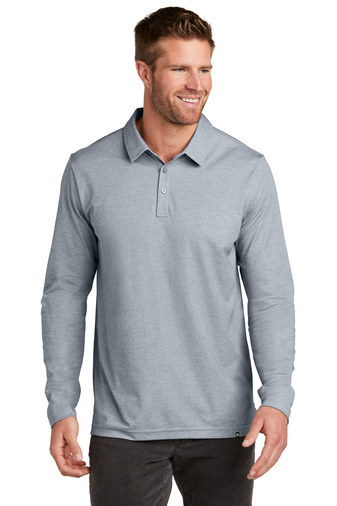 TravisMathew Oceanside Heather Long Sleeve Polo - Image 5