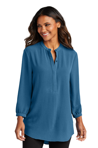 Port Authority® Ladies 3/4-Sleeve Textured Crepe Tunic - Image 5