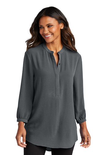 Port Authority® Ladies 3/4-Sleeve Textured Crepe Tunic - Image 6