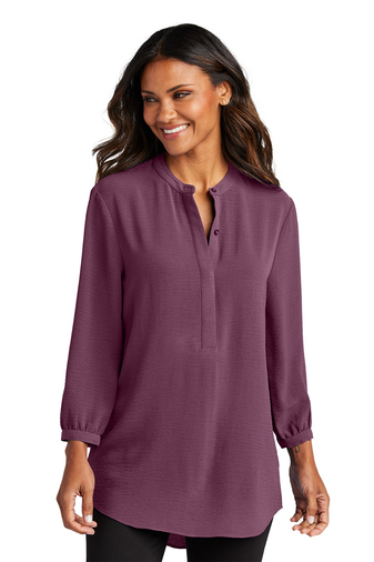 Port Authority® Ladies 3/4-Sleeve Textured Crepe Tunic - Image 7