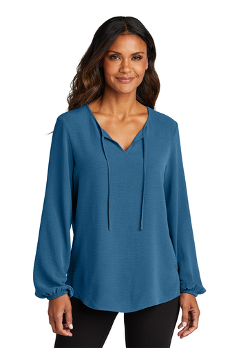 Port Authority® Ladies Textured Crepe Blouse - Image 5