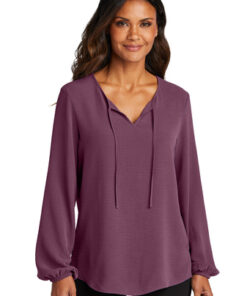 Port Authority® Ladies Textured Crepe Blouse - Image 1