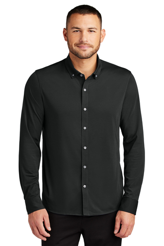 Mercer+Mettle® Stretch Jersey Long Sleeve Shirt - Image 7