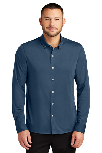 Mercer+Mettle® Stretch Jersey Long Sleeve Shirt - Image 8