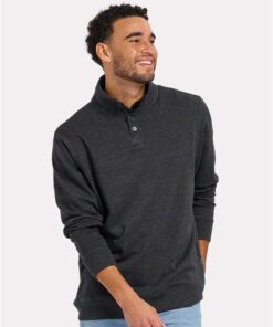 Boxercraft - French Terry Button Pullover - Image 1