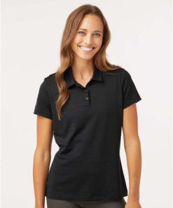 Adidas - Women's Textured Stripe Polo - Image 1