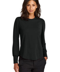 Mercer+Mettle® Women’s Stretch Jersey Long Sleeve Blouson Top - Image 4